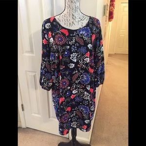 Beautiful Old Navy Black Floral  Tunic/Dress